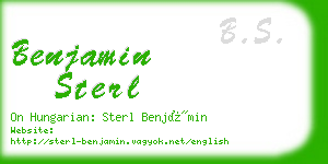 benjamin sterl business card